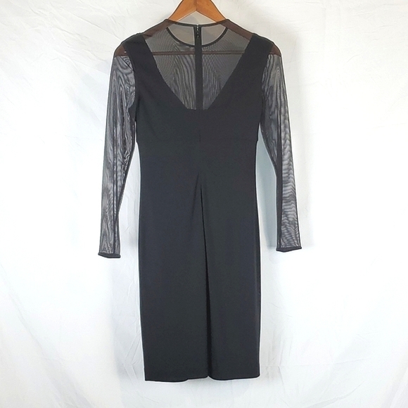 Kay‎ Unger Black Mesh Cocktail Dress - Picture 4 of 7